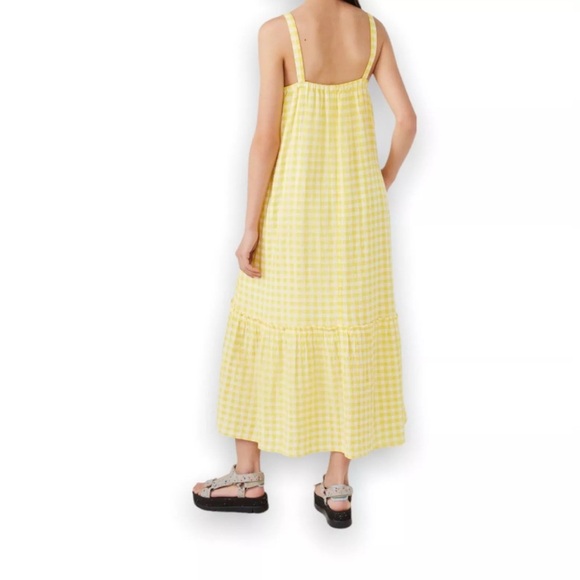 Free Assembly Yellow Gingham Midi Dress - Picture 2 of 7